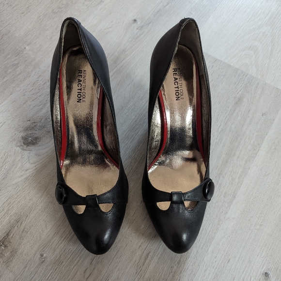 Kenneth Cole Leather Kitten Heel size 9 - Picture 2 of 4